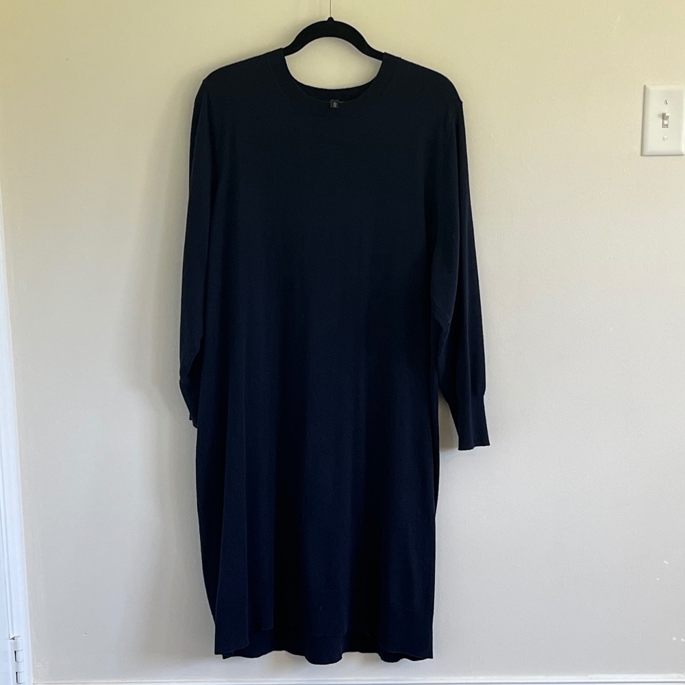 Universal Standard Eco Everyday Sweater Dress Navy 22W-24W